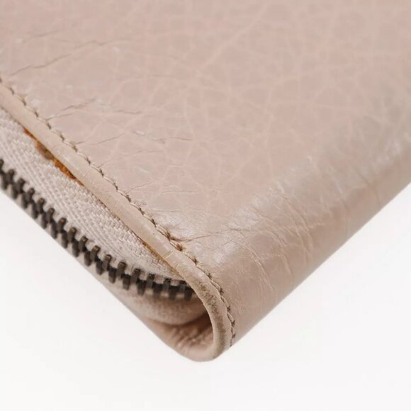 BALENCIAGA Classic Continental Purse Beige pink Calfskin Women - Picture 10 of 12